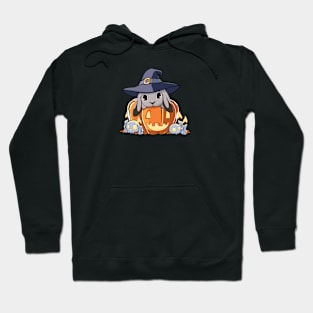 Grey Lop Bunny in a Pumpkin T-Shirt Hoodie